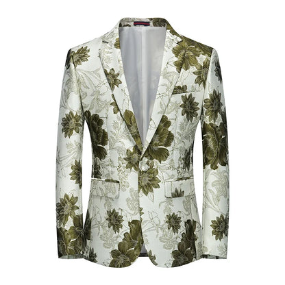 Men's High-Quality Fashion Suit Handsome Personality Stage Performance Banquet Business Casual Wear