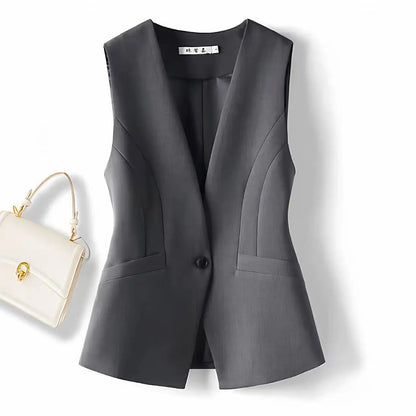 Women's Vest 2026 Spring Autumn Sleeveless Short Jacket New Commuter Versatile Female Waistcoat Tops Outerwear Chaleco Mujer