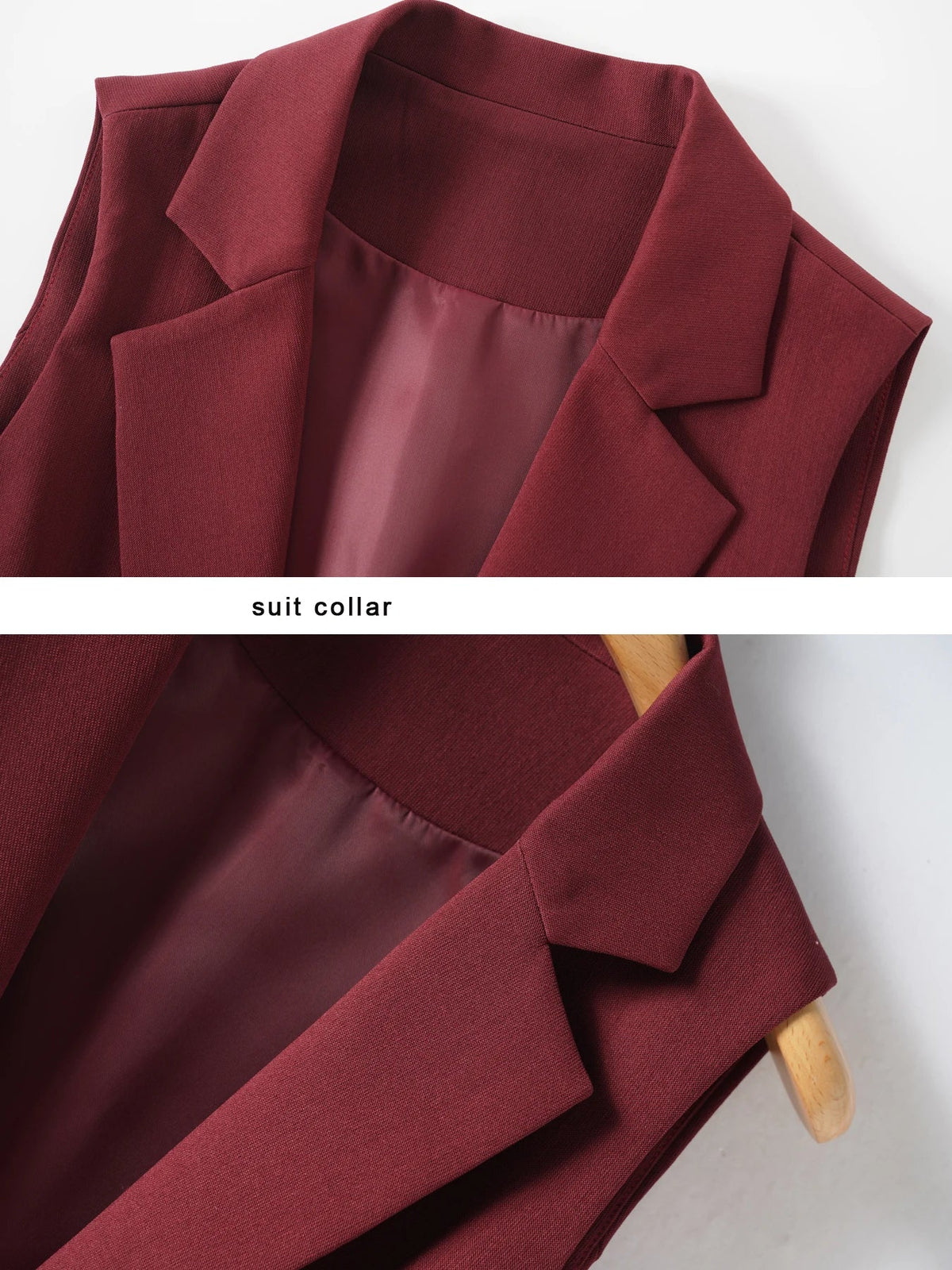 Fashionable Spring and Autumn Sleeveless Suit Vest for Women's Workplace Elegant Versatile Slim Suit Collar Vest Top Jacket