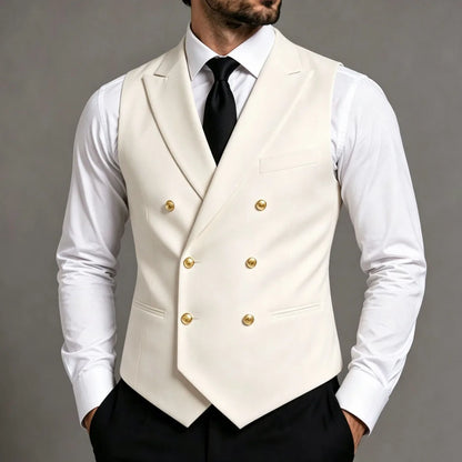 Men's Double Breasted Vest for Wedding & Formal Occasions