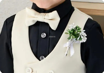 Boys Formal Suit Set – Vest, Pants & Bowtie for Kids
