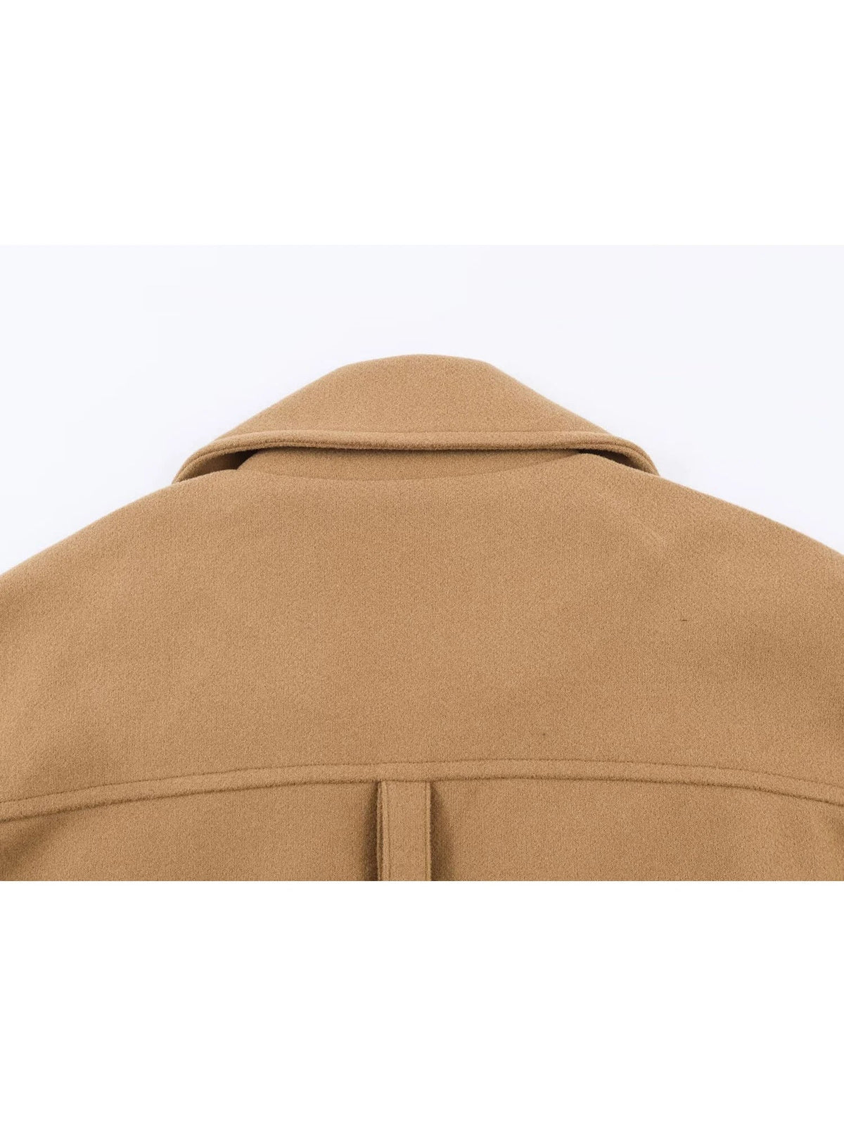 Women's Khaki Woolen Overcoat Korean Style Elegant Long Sleeve Warm Long Outerwear Vintage Harajuku 2000s Fashion Clothes Winter