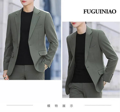 Blazer: Outdoor Men Fashion Gentleman Stylish and Versatile Trendy Casual Best for Best Man Formal Workwear Professional Blazer