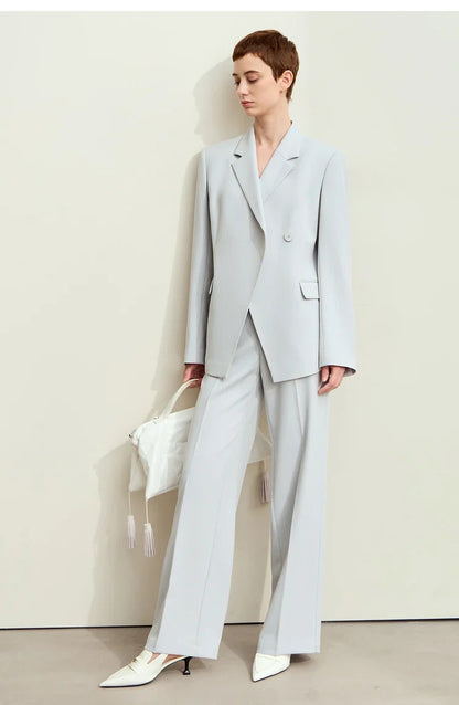Minimalism 2024 Autumn New Blazers Women Notched Basic Quality Fashion Long Professional Jacket Women's Clothing 12443051