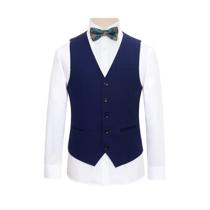 Plus Size Men's Single Breasted Suit Vest for Groom and Host – Black, Grey and Navy