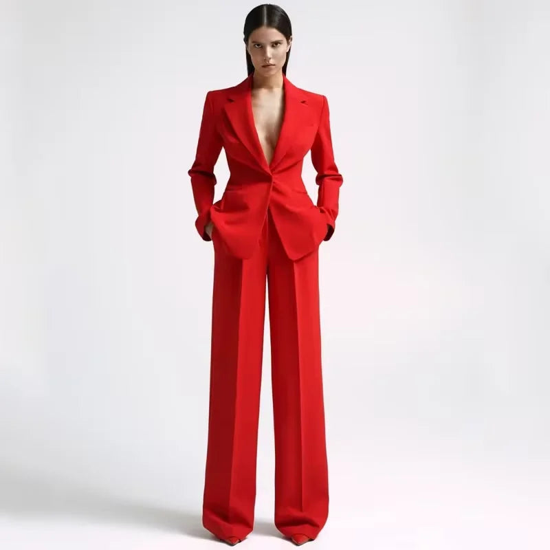 Mint Green 2-Piece Women's Pant Suits Elegant Wedding Occasion Clothing Slim Fit Formal Office Lady Blazer Set(Jacket+Pants)