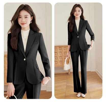 Fashionable professional women's clothing, high quality two-piece pants + blazer. Elegant, exquisite, comfortable
