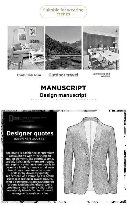 Blazer New Men's Fashionable Outdoor Travel Premium Business Wedding Versatile Host School Fit Casual Korean Version Blazer
