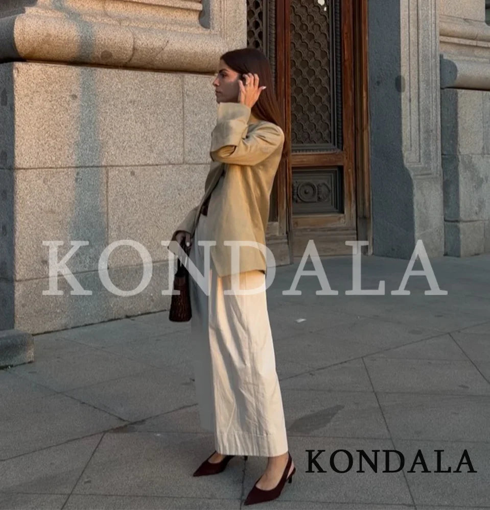 Women Chic Flared Sleeve Blazer Elegant Leisure Turtleneck Blazer 2026 Spring Summer Trendy Ladies High Street Blazer