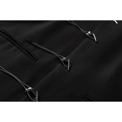 Chinese Style Metal Plate Buckle Designer Loose Mens Blazer Masculino Veste Pour Homme Vintage Man Black Yamamoto Suits Jacket