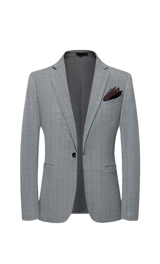 Blazer New Men Fashion Outdoor Travel Checkered Youthful Wedding Versatile Hosting Campus Slimming Casual Korean Version Blazer