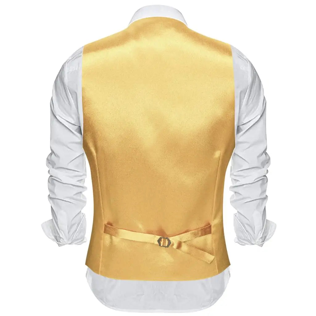 Men's Satin Vest Slim Fit Single-Breasted Waistcoat for Weddings and Formal Occasions