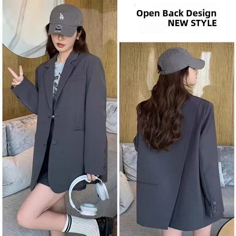 Spring Autumn Design Sensation  Women's Suit Jacket 2026 Korean Style Youthful College Style High Quality Black