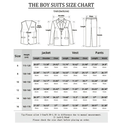 Kids Clothes Boys Suit Wedding Formal Outfit Set Children Easter Church Gentleman Ring Bearer Perform Tuxedo Teenagers Blazer