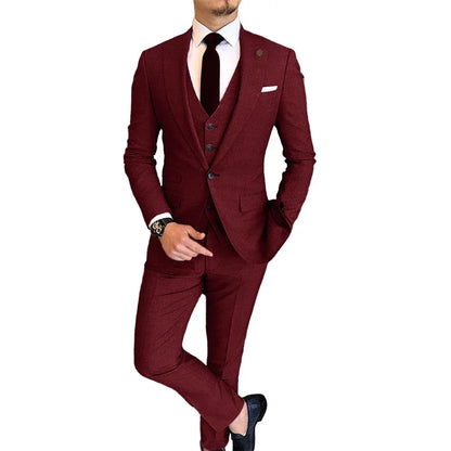 Men's Slim Fit Single Breasted Suit for Weddings, Graduation & Smart Casual Wear – Multi-Color