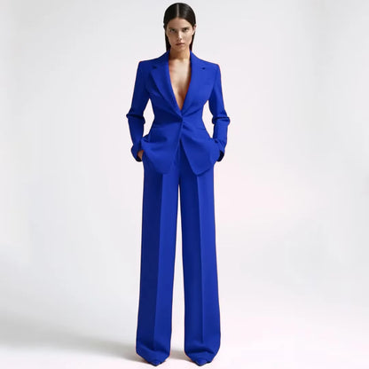 Mint Green 2-Piece Women's Pant Suits Elegant Wedding Occasion Clothing Slim Fit Formal Office Lady Blazer Set(Jacket+Pants)