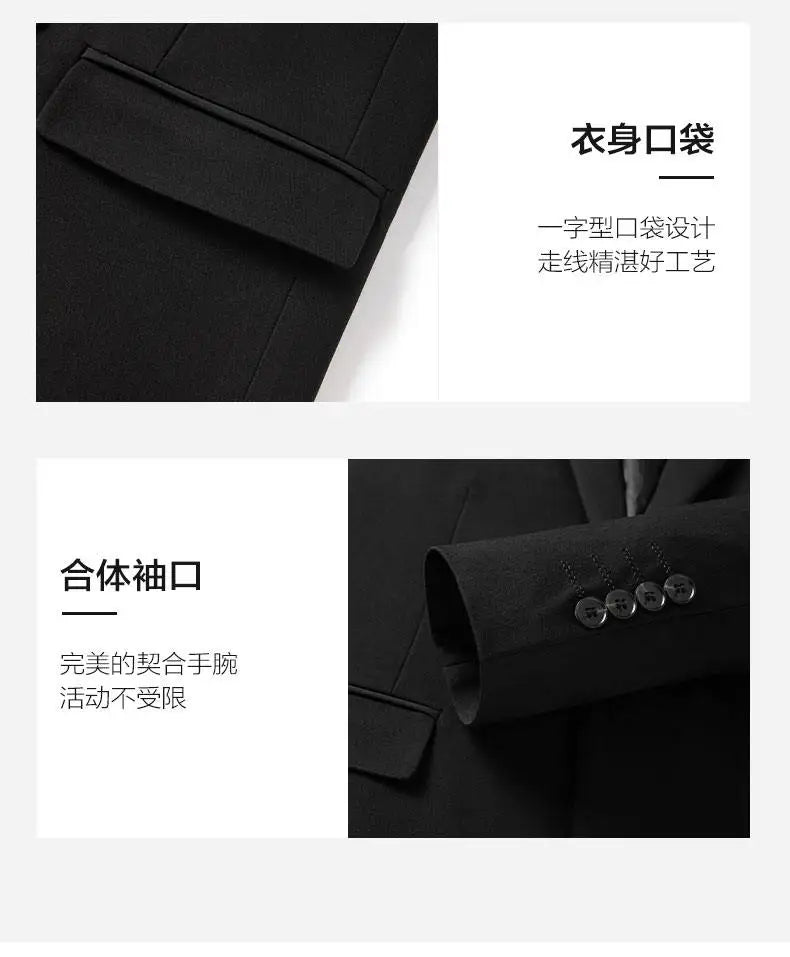 Blazer's New Men's Fashion Outdoor Travel Camping Youth Wedding Versatile, Hosting Campus Slimming Casual Korean Version Blazer