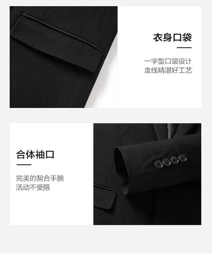Blazer's New Men's Fashion Outdoor Travel Camping Youth Wedding Versatile, Hosting Campus Slimming Casual Korean Version Blazer