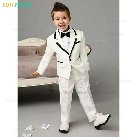 Formal Children's Suit Set Boy's Birthday Party Photography Costume Kids School Activity Host Blazer Pants Two Piece Outfits