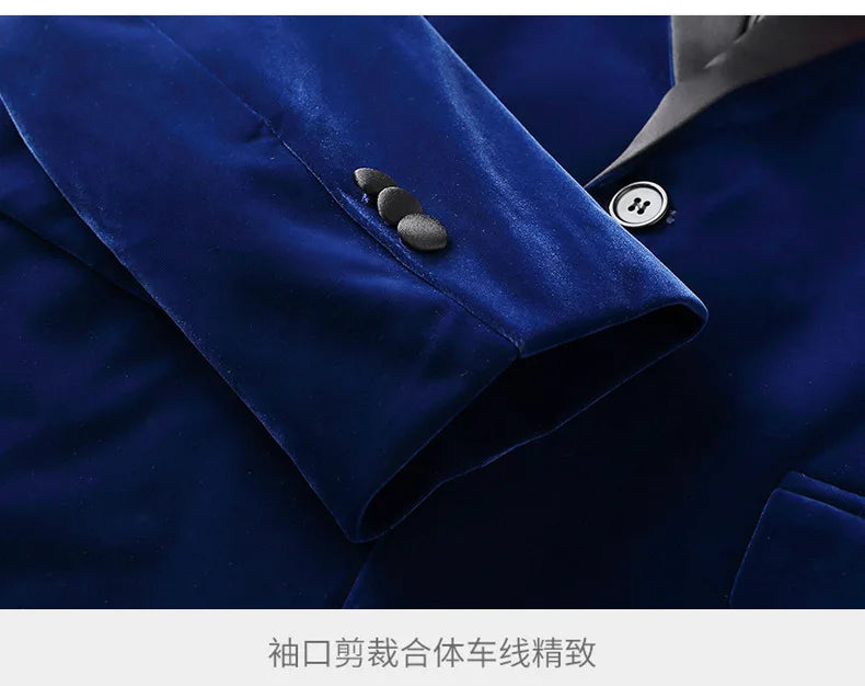Black Blazer Homme 2025 Men Vinatge Velvet Wedding Party Stage Clothes for Singers Men Blazer Masculino Slim Fit Suit Jacket 6XL