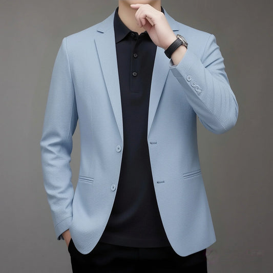 Men's Lightweight Casual Blazer Korean Style UV Protection Spring Summer Suit