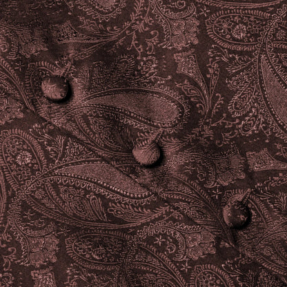Men's Paisley Jacquard Suit Vest – V-Neck 6-Button Waistcoat with Tie & Pocket Square for Weddings