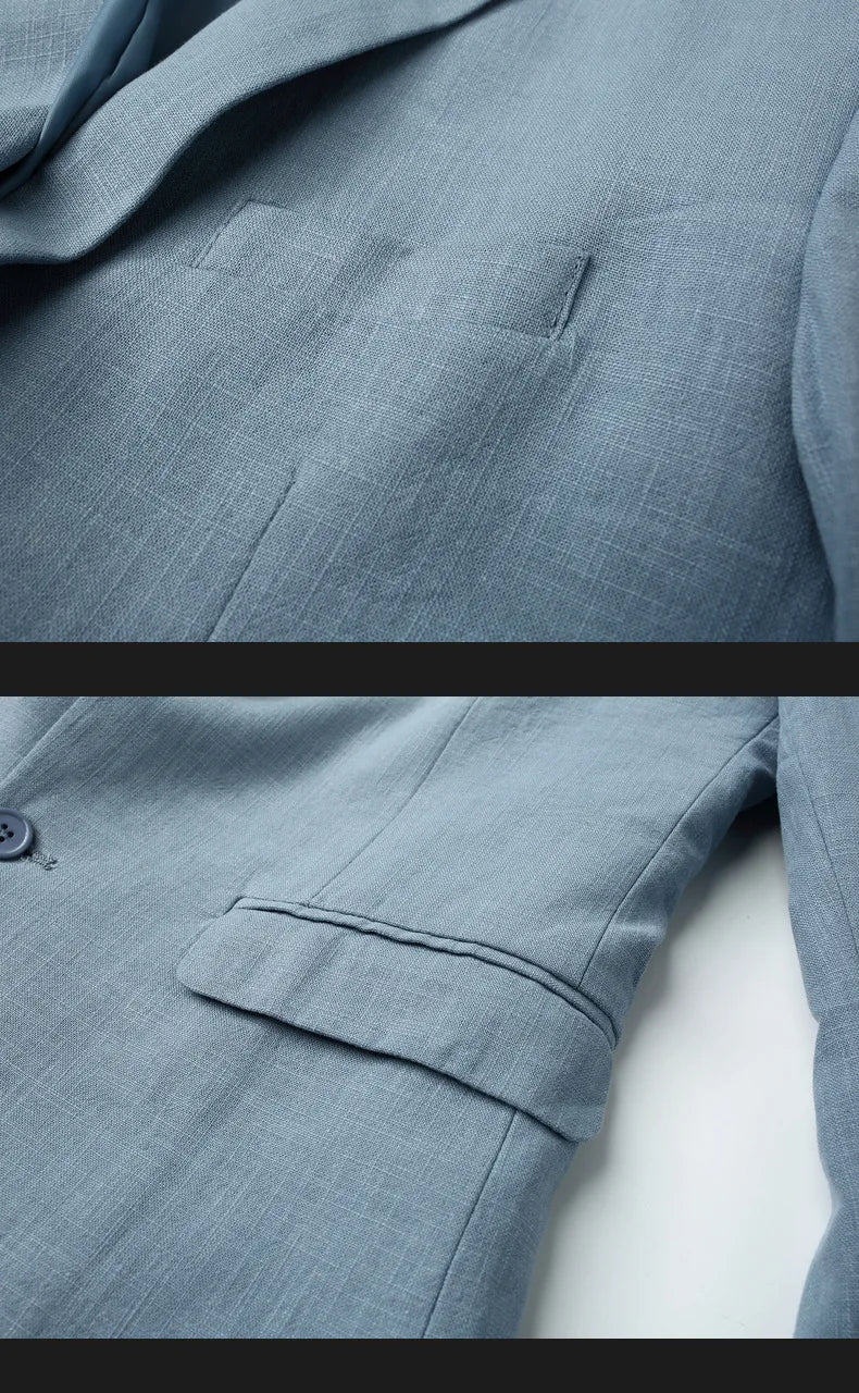 Blazer: A Fashionable Outdoor Men's Travel Gentleman's Versatile Solid-color Trend Leader for Casual and Breathable Wear. Blazer