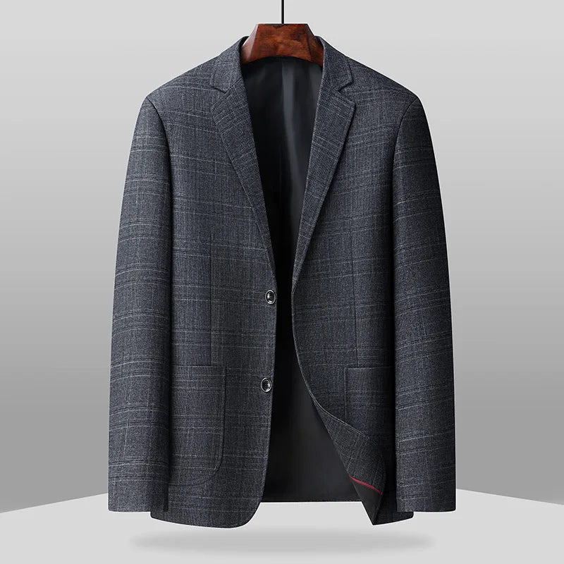 Blazer's New Outdoor Men's Fashion, Sporty and Slimming British Style Business Gentleman's Versatile Wedding Checkered Blazer