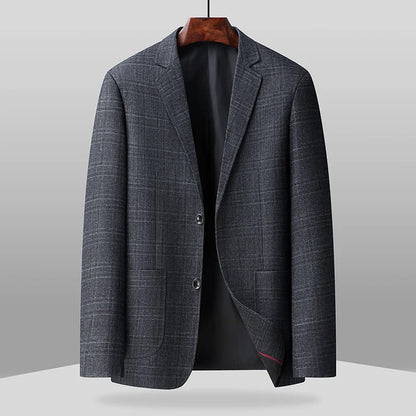 Blazer's New Outdoor Men's Fashion, Sporty and Slimming British Style Business Gentleman's Versatile Wedding Checkered Blazer