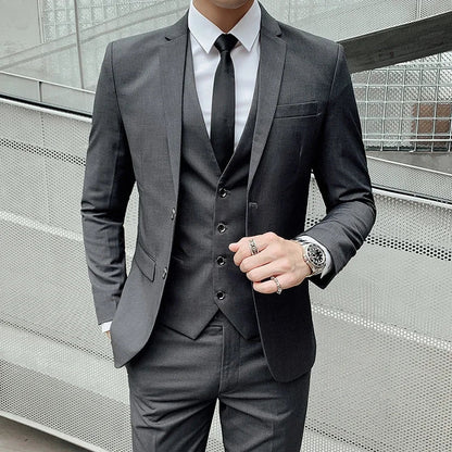 Men's Single Breasted Slim Fit Suit – Smart Casual Business Suit for Men | Wedding, Work & Formal Occasions | Plus Sizes S–6XL