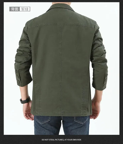 Blazer Pure Cotton Loose Men Fashion Business British Style Casual Three Button Cotton Casual Clothes Single West Coat Blazer
