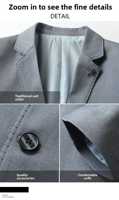 2026 Blazer Lightweight High-end Men's Fashionable Business Outdoor Travel Youthful Wedding Hosting Casual Korean Style Blazer