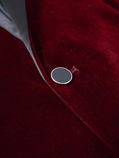 Steampunk Velvet Blazers Jacket for Man Smoking Homme 2025 Luxury Designer Wedding Banquet Groomsmen Formal Dress Men Suit Coats