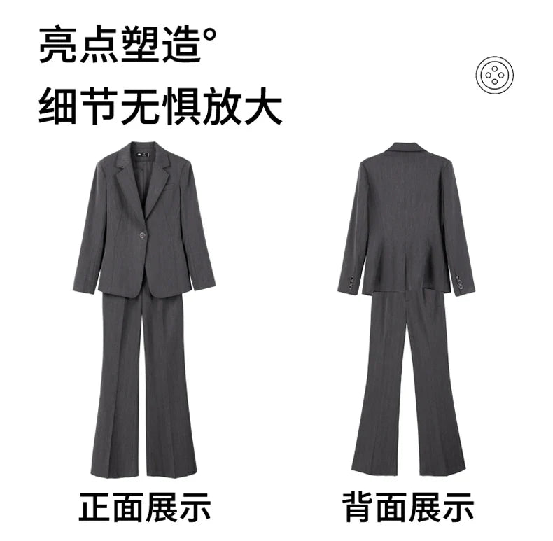 Fashion professional women's clothing, high-quality two-piece pants+jacket, exquisite elegant, new for autumn winter 2025
