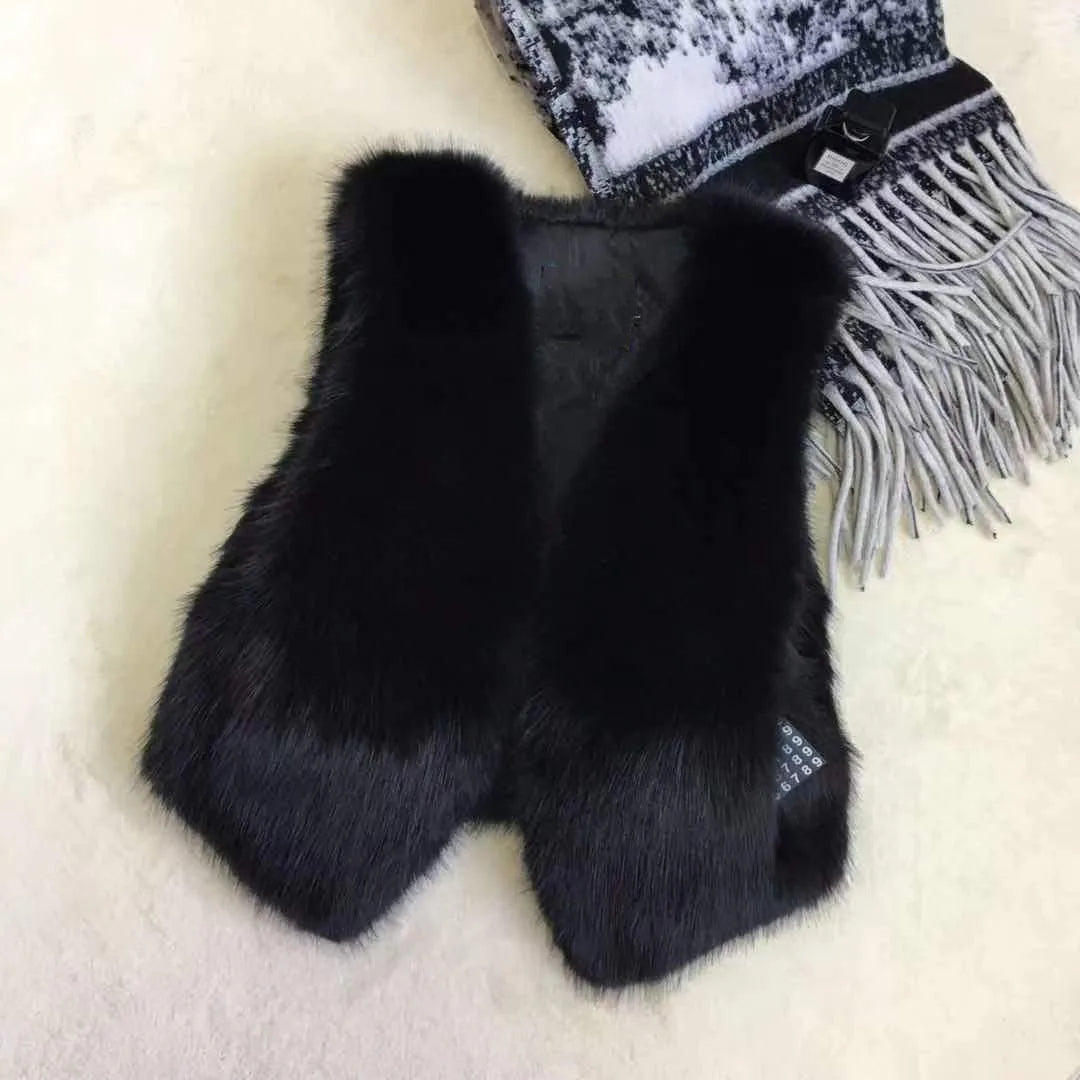 Women Fur Vest New Autumn Winter Female Waistcoat Korean Warm White Black Pink Faux Fur Jacket Fashion Tank Top Sleeveless Coats
