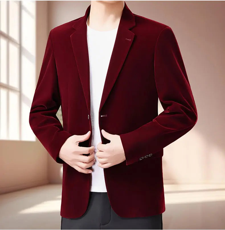 Blazer Men Fashionable Business Outdoor Travel Youth Campus Wedding Versatile Gentleman Host Slim-fit Casual Korean Style Blazer