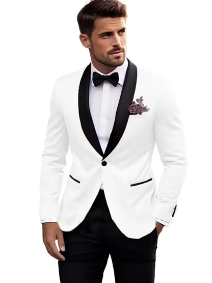 Premium Handsome Men's Suits 2 Pieces Jacket Pants Wedding Groom Sets Classy High Quality Suit Set For Man Business Outfit
