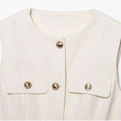 2025 Women's Vest Jackets Cropped Sleeveless Vest Woman Outerwears Belt Summer Casual Coats Black Pink Vest Button Jacket