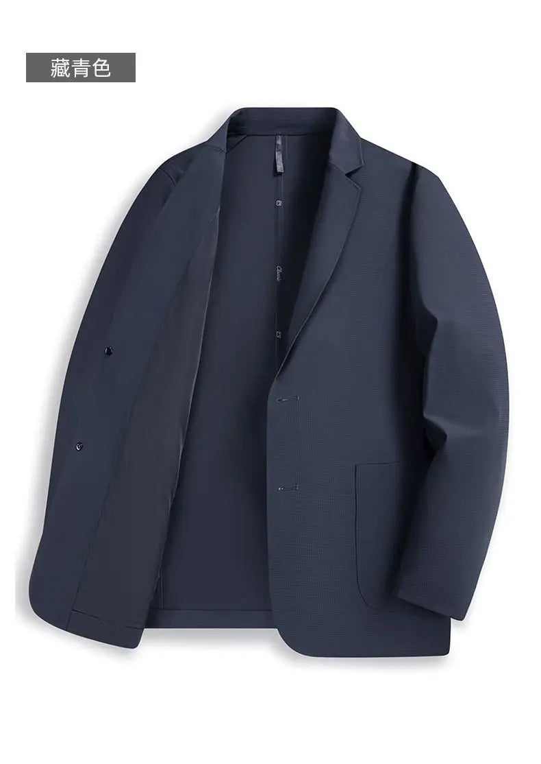 Thin-sleeved Sunscreen Blazer Fashionable for Outdoor Travel, Camping, Wedding, Casual Wear. Korean-style Men's Slim-fit Blazer