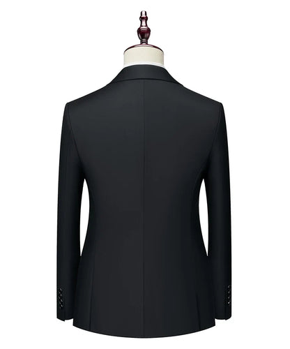 Men's Double Breasted Blazer – Formal Solid Color Suit Jacket for Weddings & Business