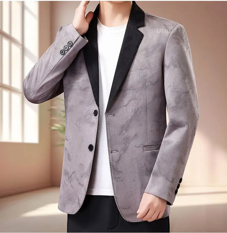 Blazer Men Fashionable Business Outdoor Travel Youth Campus Wedding Versatile Gentleman Host Slim-fit Casual Korean Style Blazer
