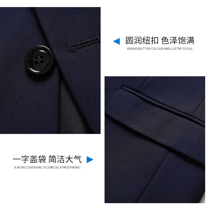 Blazer Fashionable Business Outdoor Gentleman, Trendy Solid Color Men, Formal Casual and Slimming Wedding Host Gentleman Blazer