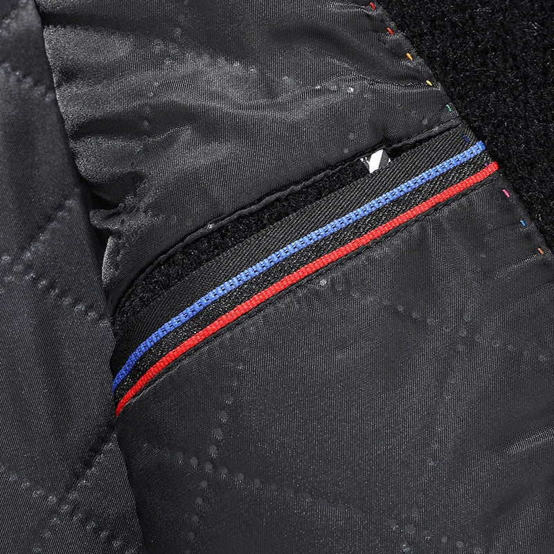 Mens Designer Knitted Wool Stretch Coat Casual Business Handsome Overcoat High Quality Fashion 2024