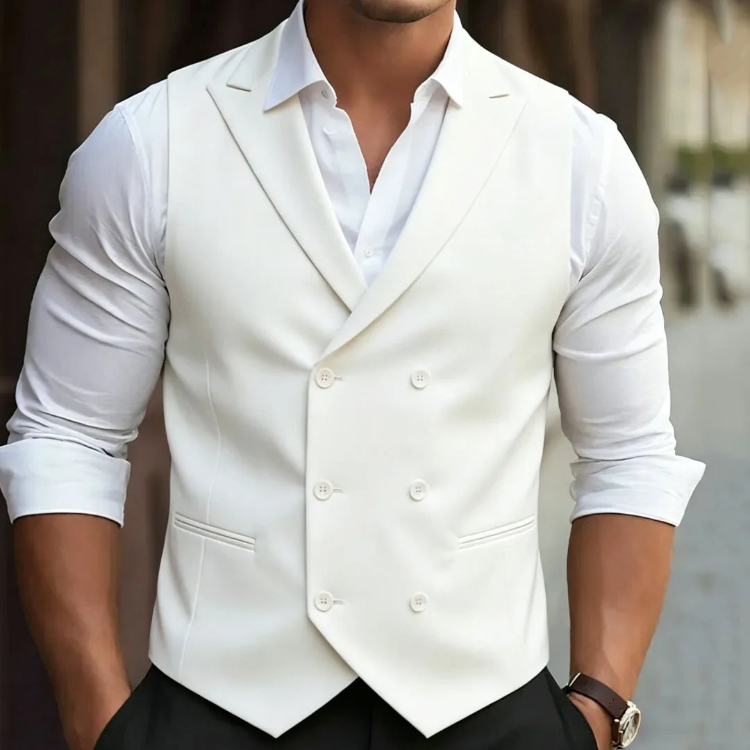Men's Formal Vest – Double Breasted Waistcoat for Weddings & Business Events
