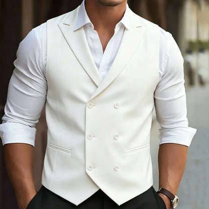 Men's Formal Vest – Double Breasted Waistcoat for Weddings & Business Events