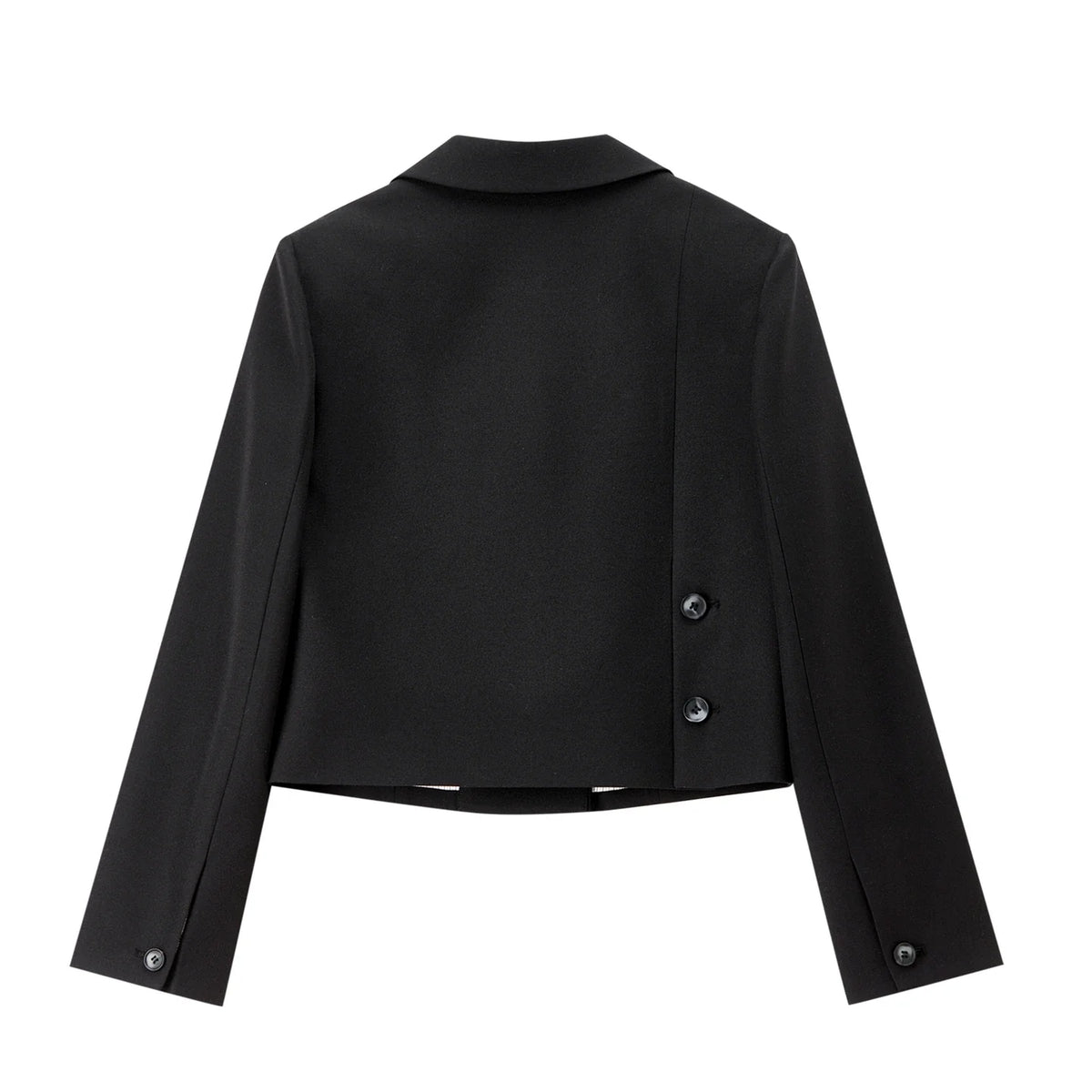 Women's Linen Commuter Blazer 2026 Spring Autumn New Cropped Jacket Minimalist Elegant Outerwear for Ladeis 161XC6215