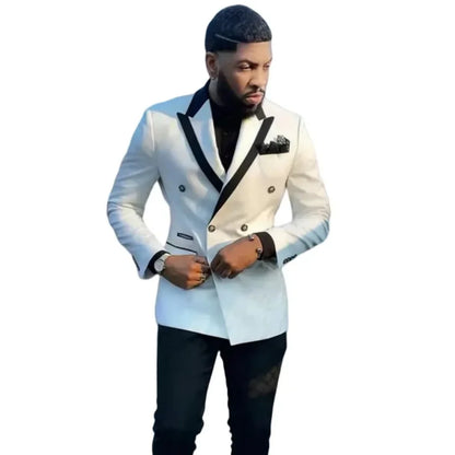 Wedding Suits for Men Blazer Terno Single Breasted Shawl Lapel Costume Formal Elegant Wedding Pink Jacket Black Pants 2 Piece