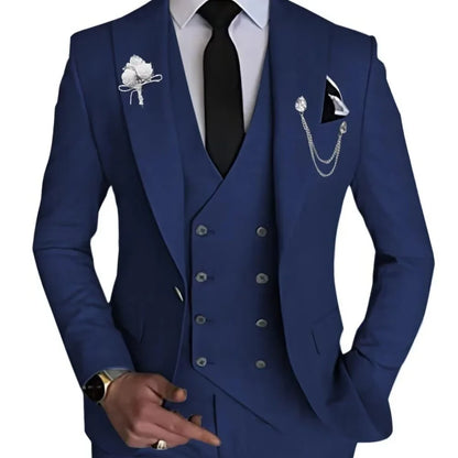 Men's 3-Piece Slim Fit Suit Set – Single Breasted, Straight Fit, Formal & Casual Occasions