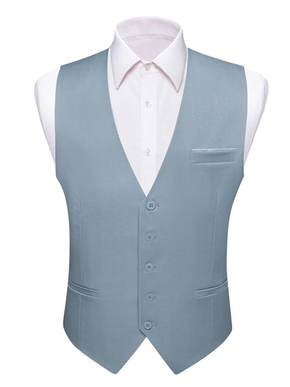 Men's Satin Formal Vest – Multi-Color Wedding & Business Waistcoat for Men