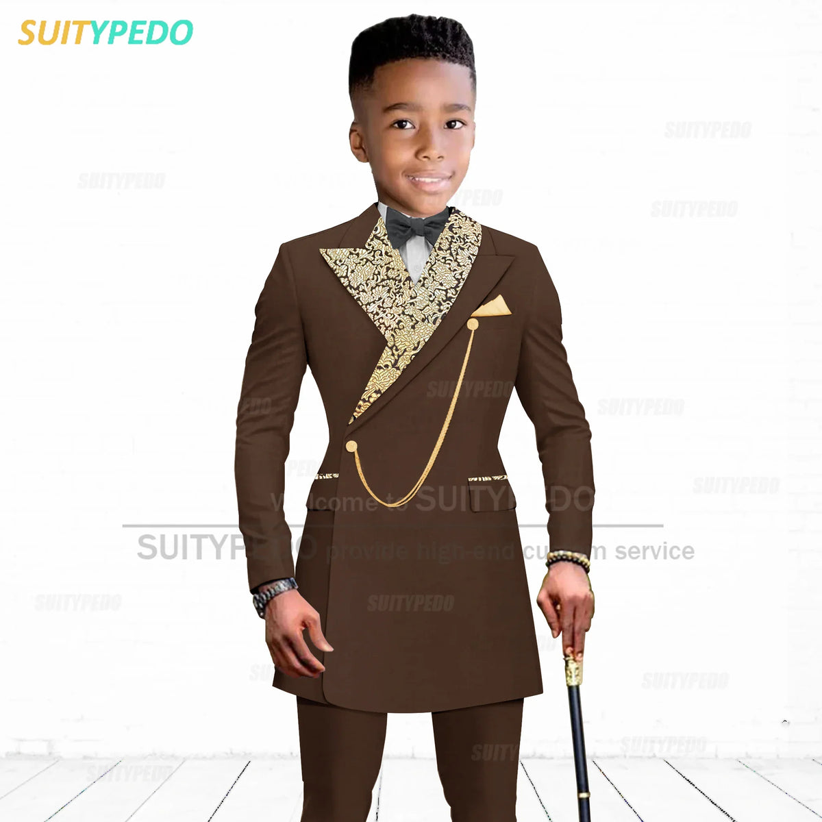 Luxury Boy's Suit Set Homecoming Party Kids Jackets Tailor-made Slim Fit Blazer Pants 2 Pieces Wedding Party Children Tuxedos